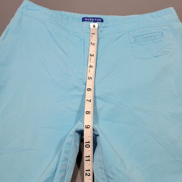JH Collectibles Stretch Capri Baby Blue Straight Leg Women's Petite Size 8 Pants - Picture 8 of 11